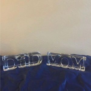 Dad & Mom Glass Decor Vintage from Avon
